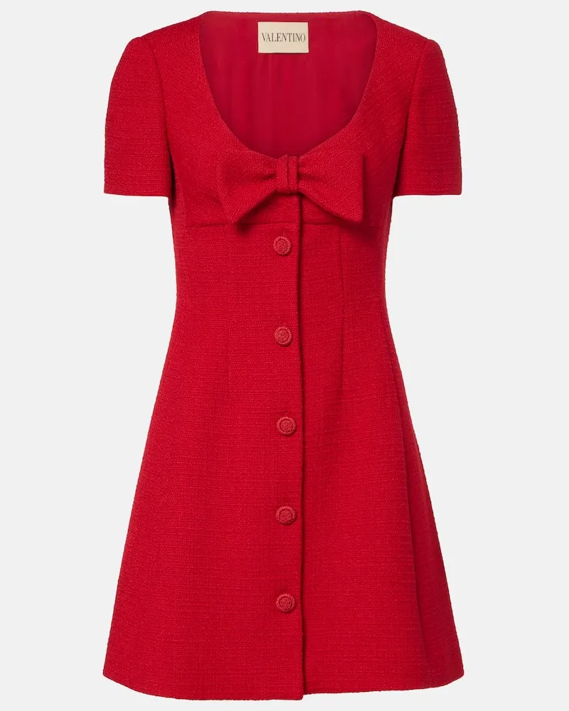 Valentino Garavani Minikleid aus Tweed Rot