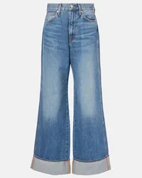 Veronica Beard High-Rise Wide-Leg Jeans Taylor Blau