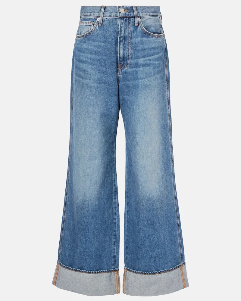 Veronica Beard High-Rise Wide-Leg Jeans Taylor Blau
