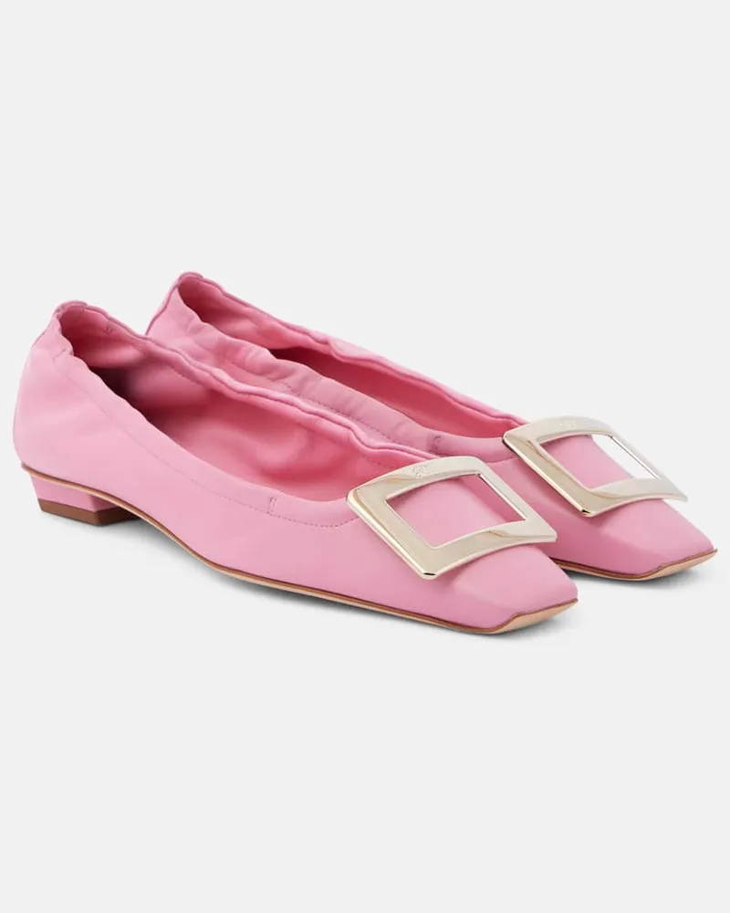 Roger Vivier Ballerinas Belle Vivier aus Leder Rosa