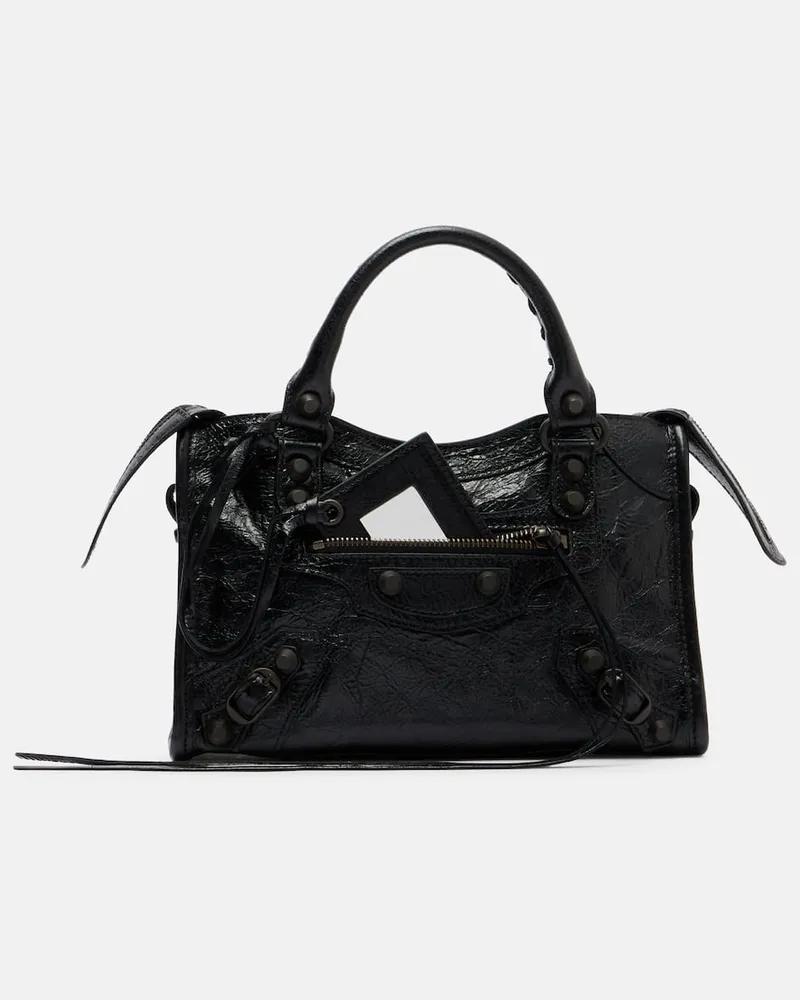 Balenciaga Tote Bag Le City Mini aus Leder Schwarz