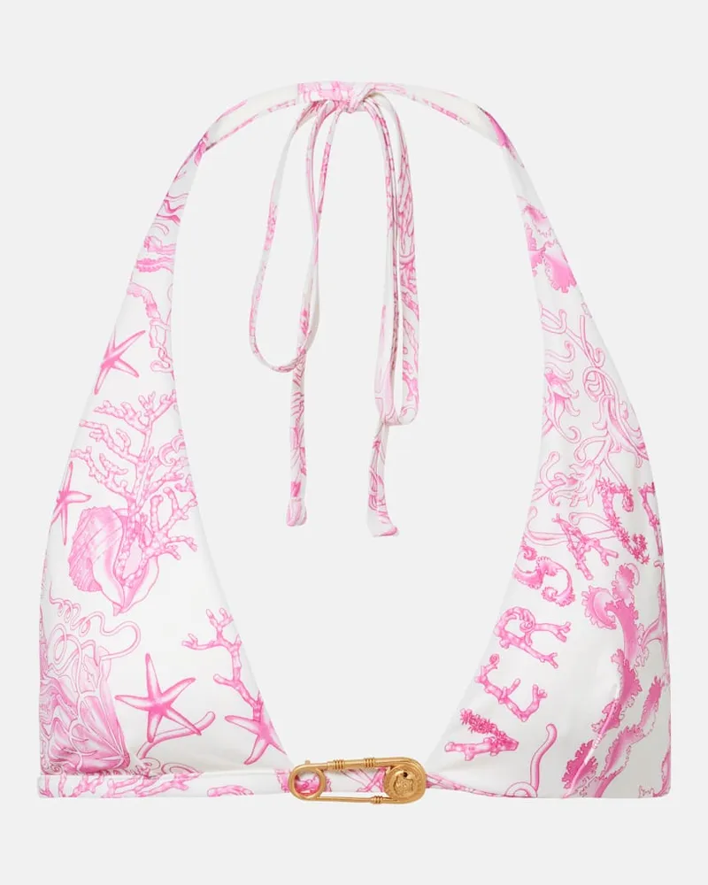 Versace Bikini-Oberteil Underwater Barocco Pink