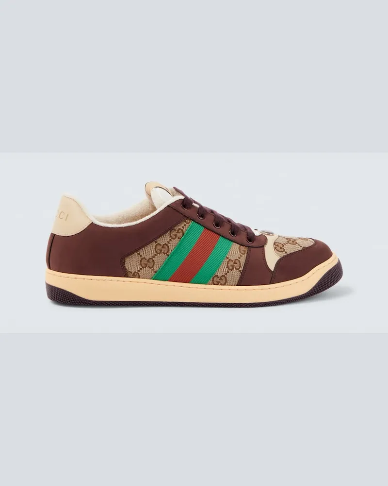 Gucci Sneakers Screener GG mit Veloursleder Multicolor