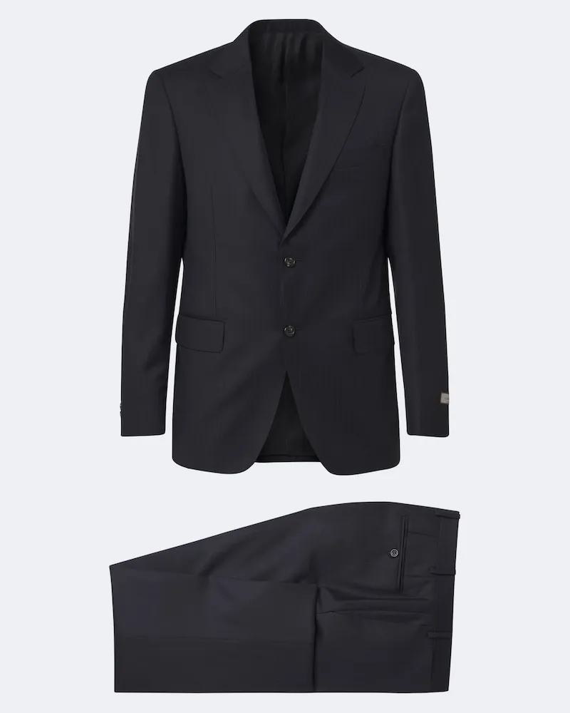 Canali Anzug aus Wolle Blau