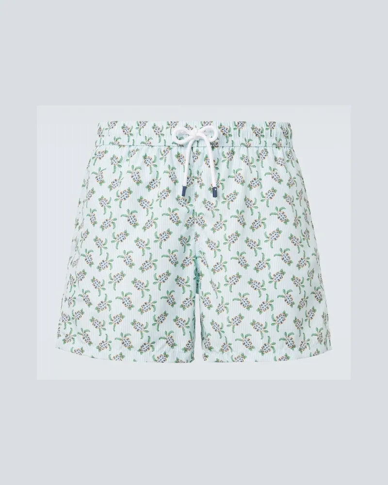 Fedeli Bedruckte Badeshorts Madeira Grün