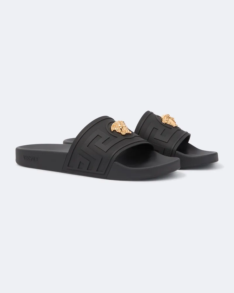 Versace Pantoletten La Medusa Schwarz