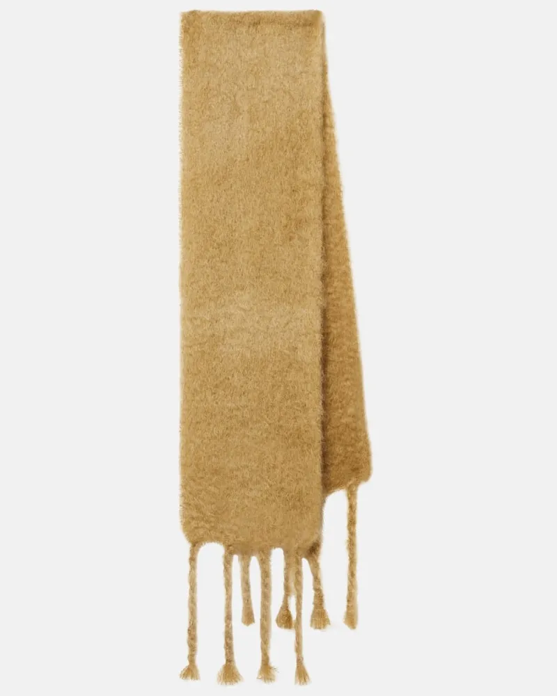 Jil Sander Schal aus einem Mohairgemisch Beige