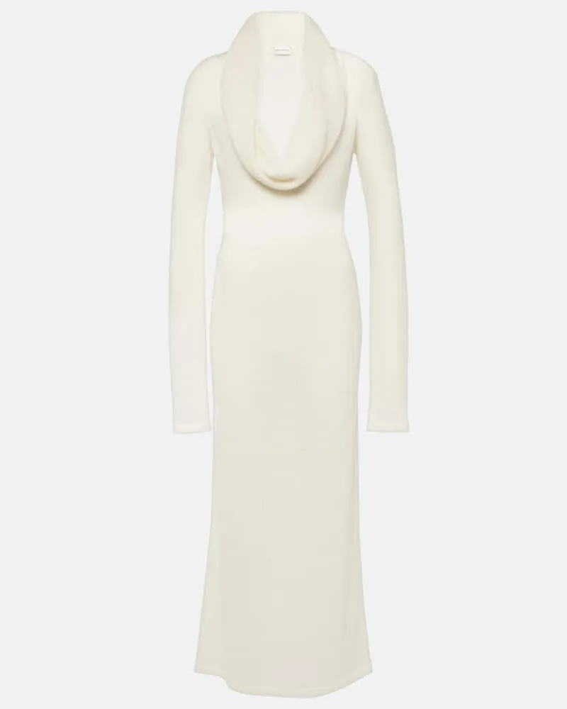 Magda Butrym Maxikleid aus Strick Weiß