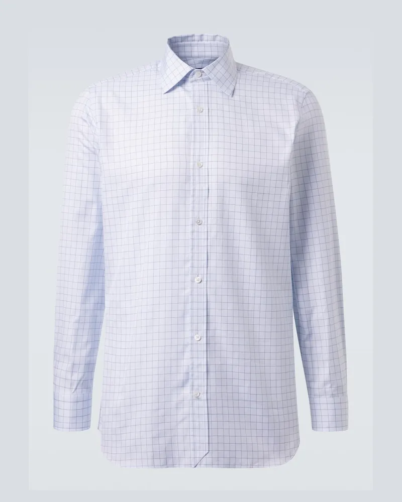 Dunhill Hemd aus Baumwolle Blau