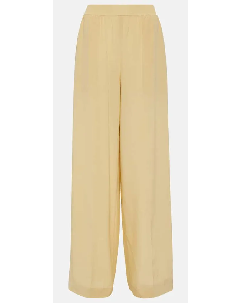 Joseph Weite Hose Hulin aus Seiden-Crêpe Beige