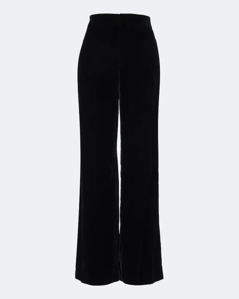 Etro Weite Hose aus Samt Schwarz