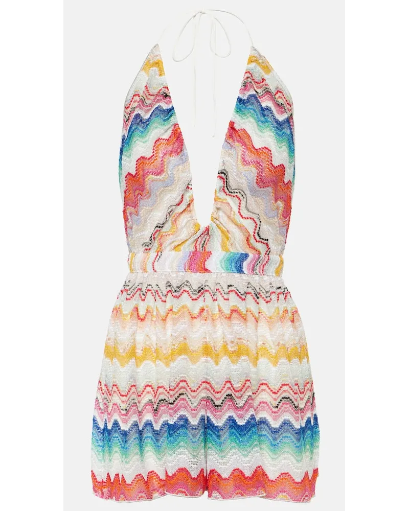 Missoni Playsuit aus Haekelstrick Multicolor