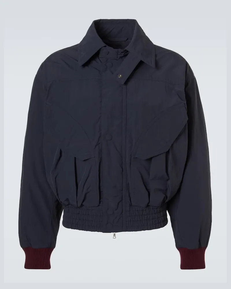 Dries van Noten Blouson aus Jersey Blau