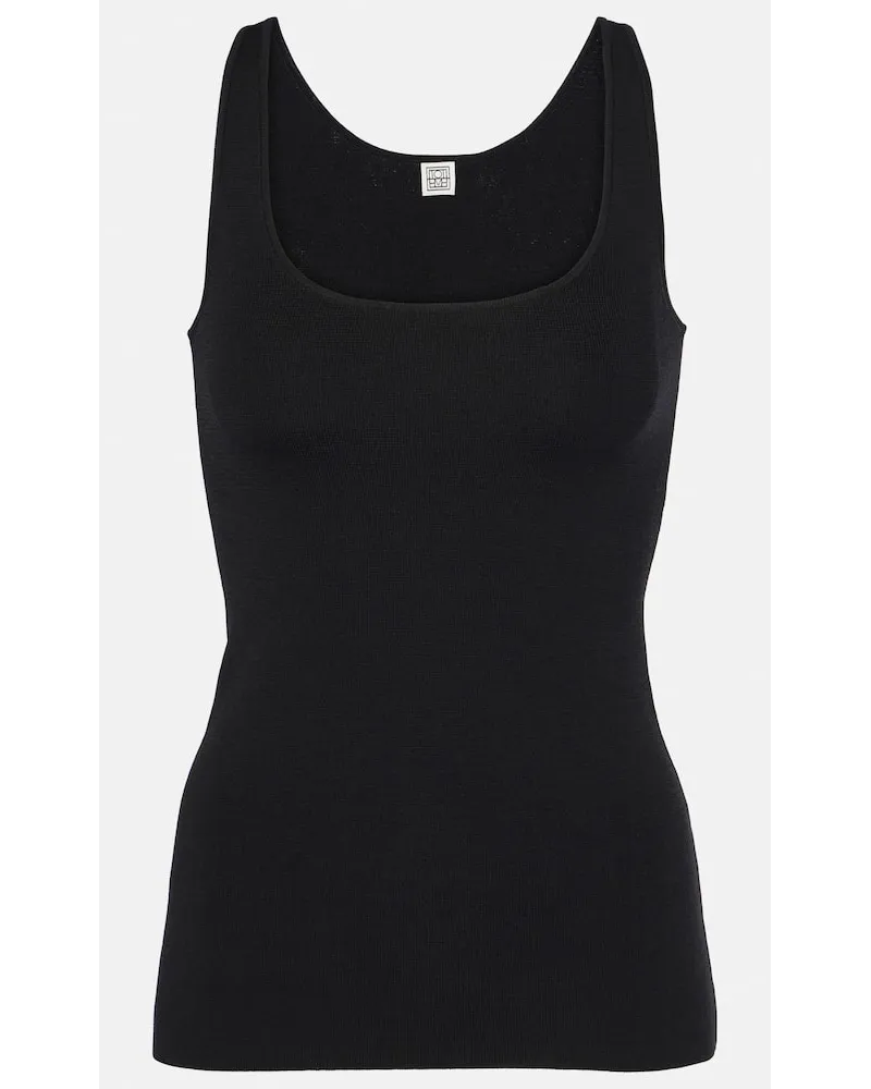 Totême Top aus Jersey Schwarz