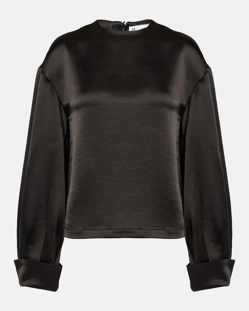 J.W.Anderson Top aus Satin Schwarz