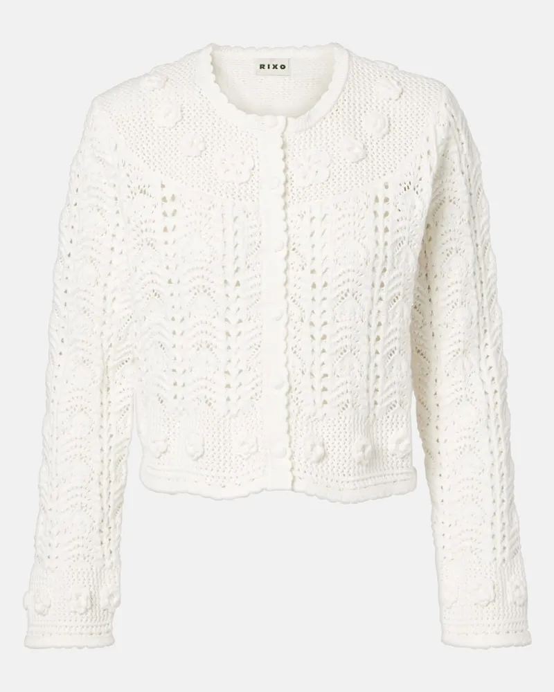 RIXO Cardigan Kyra aus Baumwolle Weiß