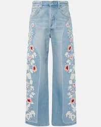 Citizens of humanity Bestickte High-Rise Wide-Leg Jeans Ayla Blau