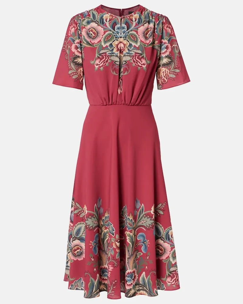 Etro Midikleid aus Crêpe-Jersey Rot