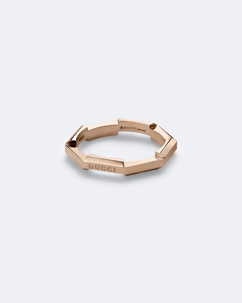 Gucci Ring Link to Love aus 18kt Roségold Rosa