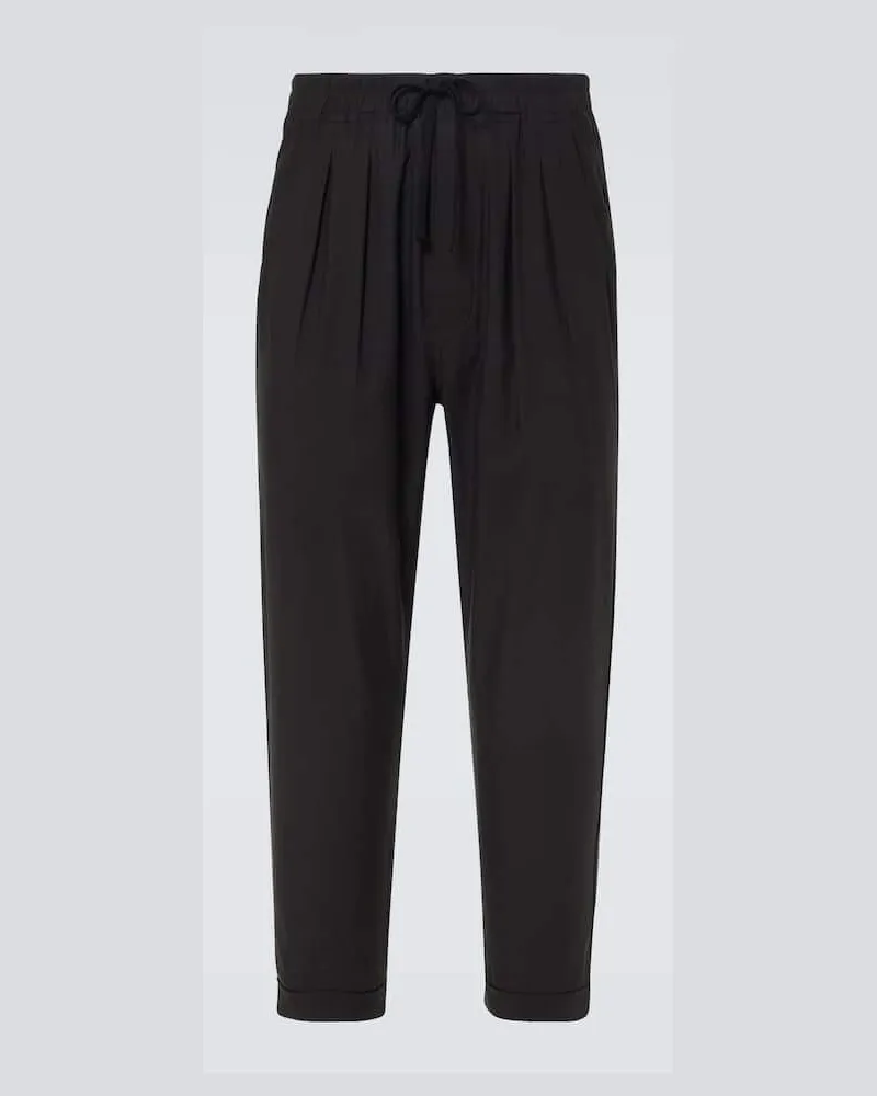 Tom Ford Gerade Hose aus Twill Schwarz