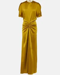 Victoria Beckham Robe aus Satin Gold