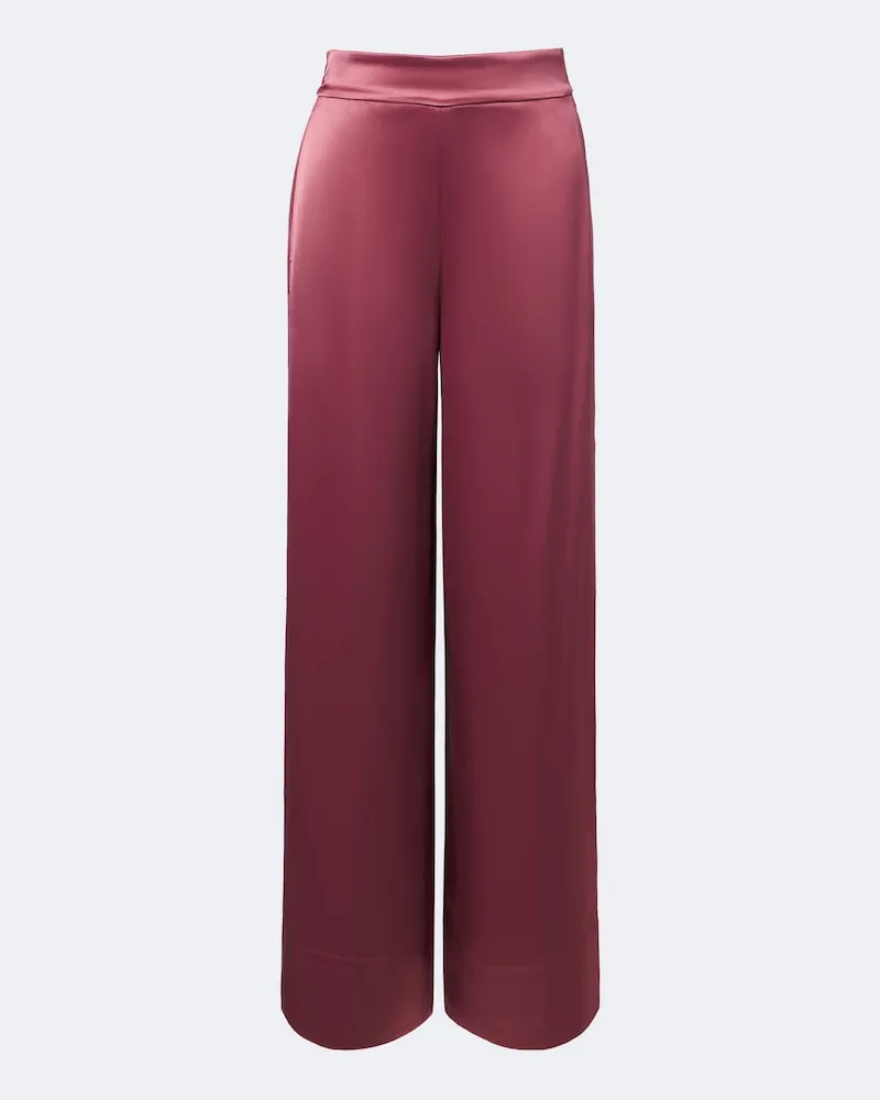 Joseph Weite Hose Dijon aus Satin Rosa