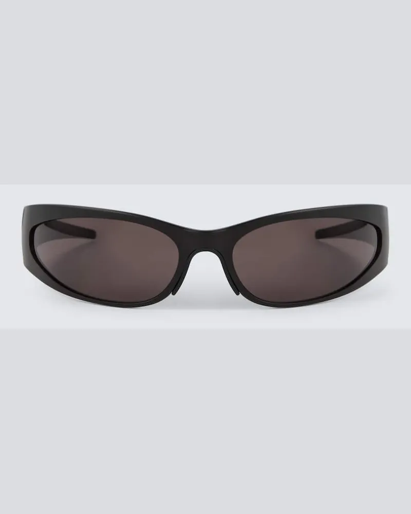 Balenciaga Ovale Sonnenbrille Schwarz