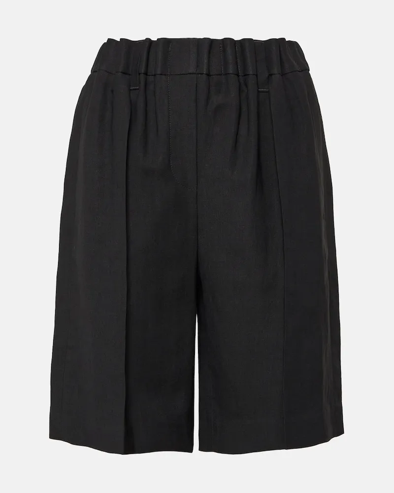 Brunello Cucinelli Shorts aus Twill Schwarz