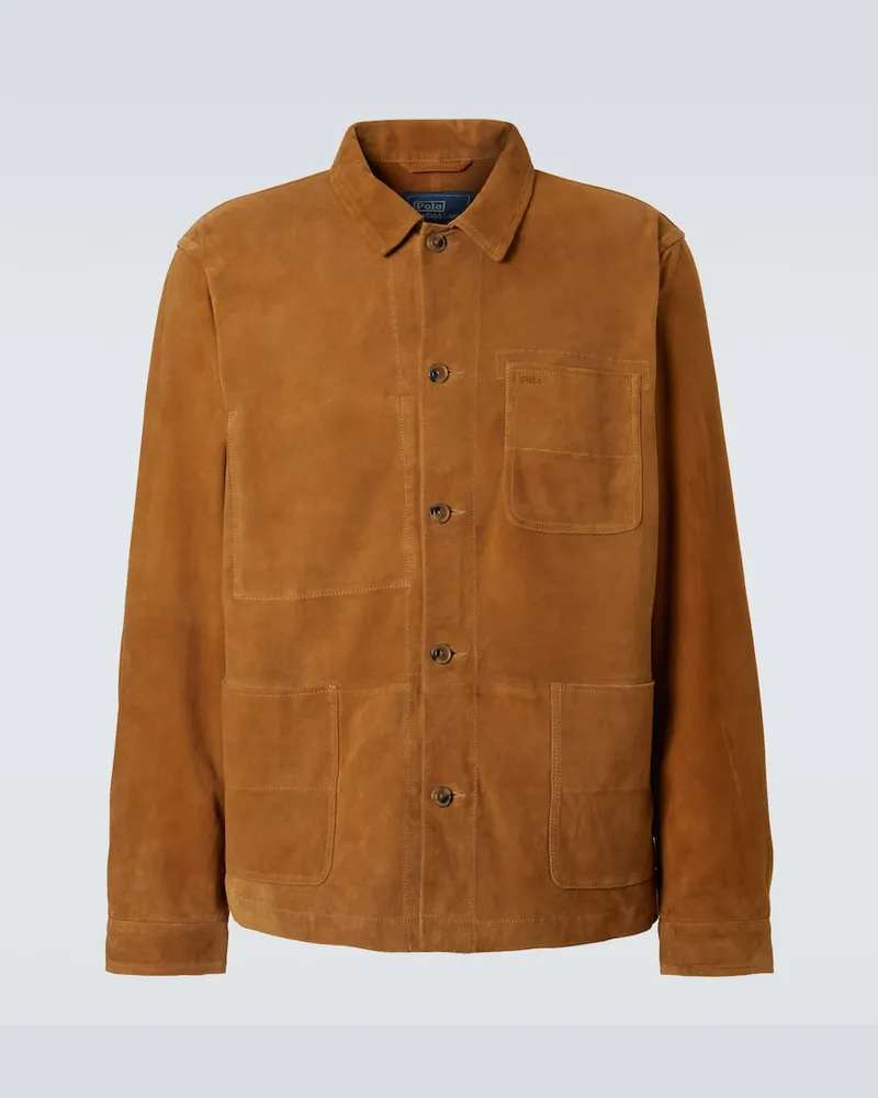 Ralph Lauren Feldjacke aus Veloursleder Braun