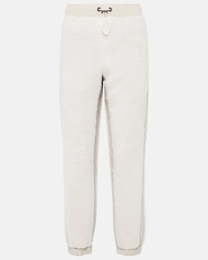 Brunello Cucinelli Jogginghose aus einem Wollgemisch Weiß