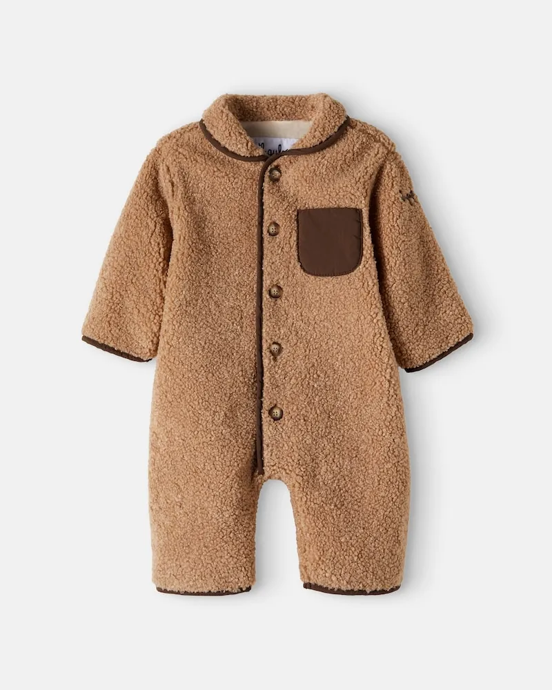 Il Gufo Baby Spieler aus Teddyfleece Braun