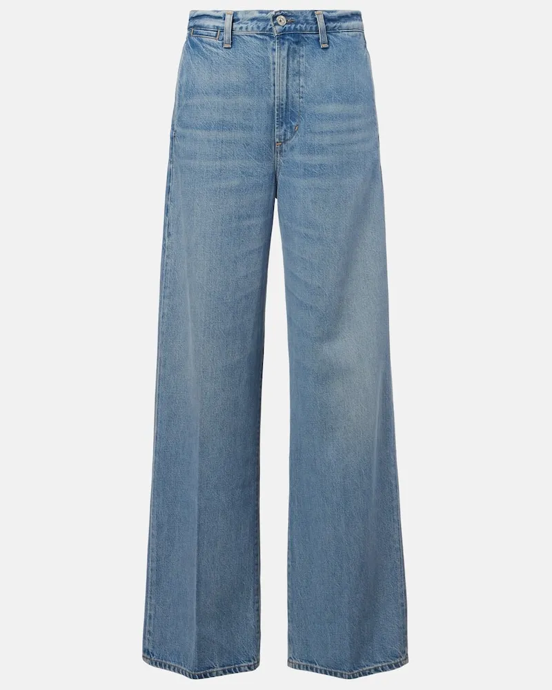 Citizens of humanity Mid-Rise Wide-Leg Jeans Ayla Blau