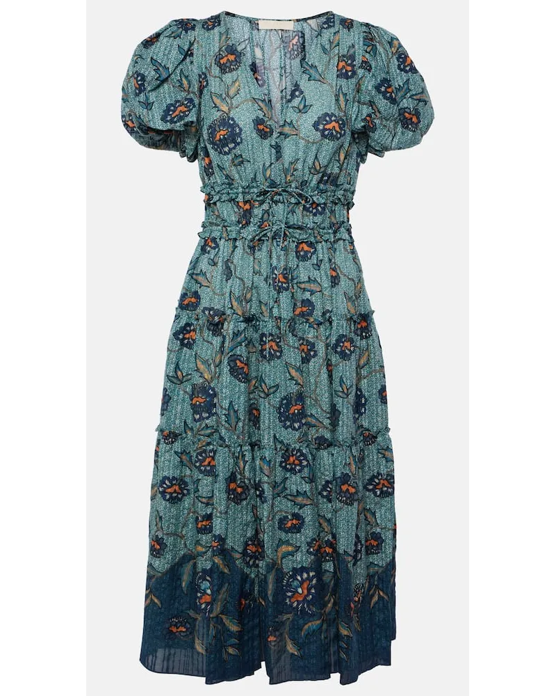 Ulla Johnson Midikleid Eloisa aus einem Baumwollgemisch Multicolor