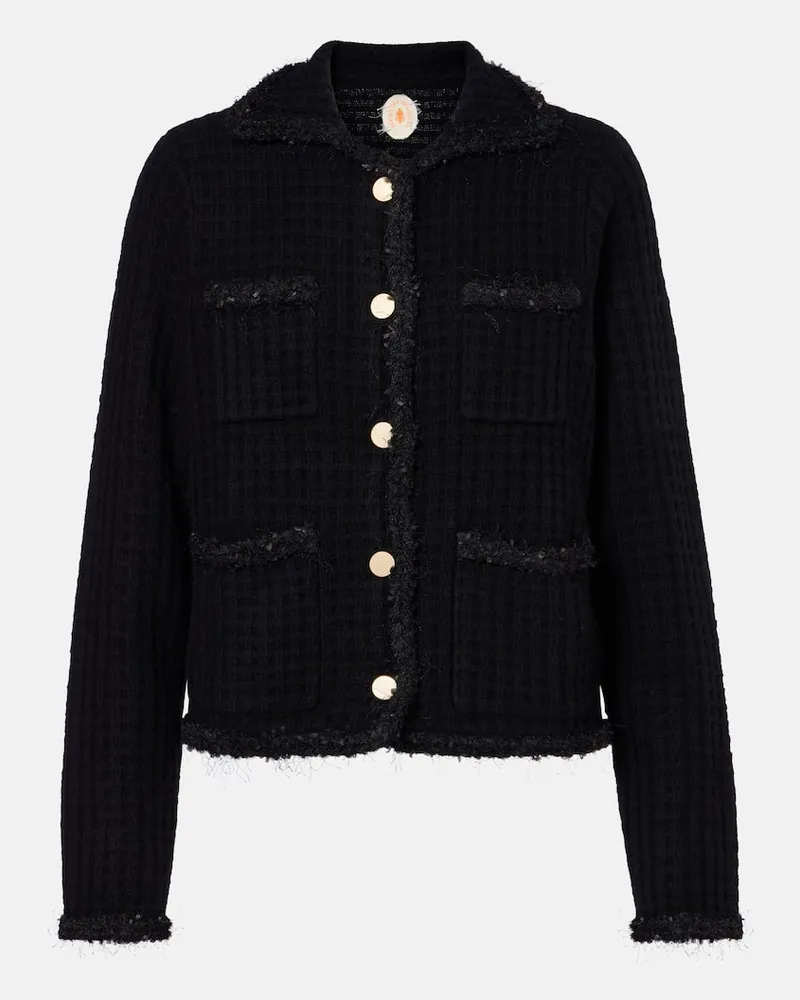 Jardin des Orangers Cardigan aus Wolle und Kaschmir Schwarz