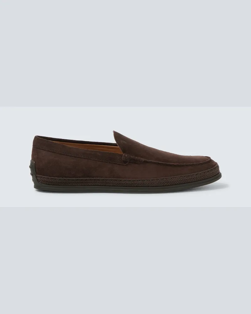 TOD'S Slip-Ons aus Veloursleder Braun