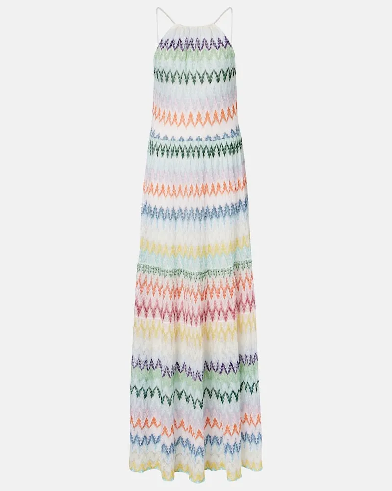 Missoni Maxikleid aus Strick Multicolor