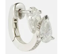 Einzelner Ohrring Serti Sur Vide aus 18kt Weissgold mit Diamanten