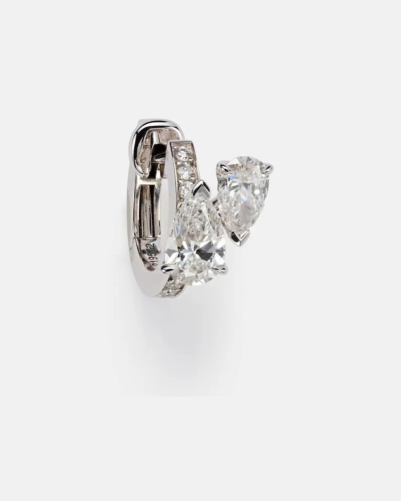 Repossi Einzelner Ohrring Serti Sur Vide aus 18kt Weißgold mit Diamanten Silber