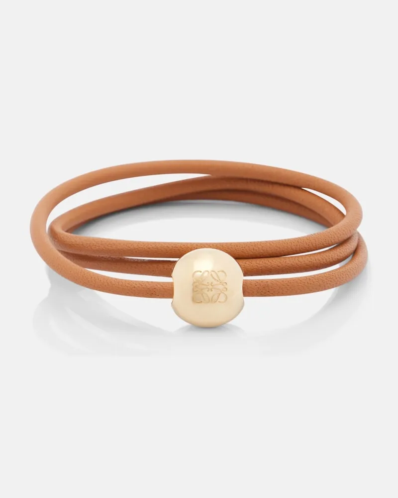 Loewe Armband Pebble aus Leder Braun