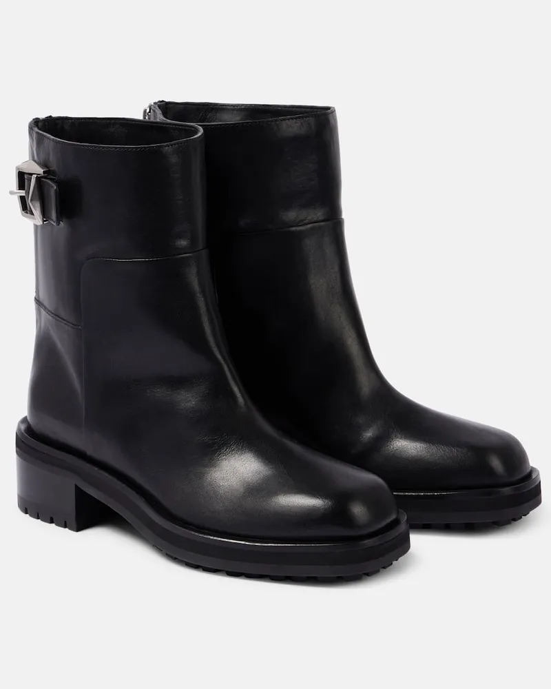 Jimmy Choo Ankle Boots Brooklyn 50 aus Leder Schwarz