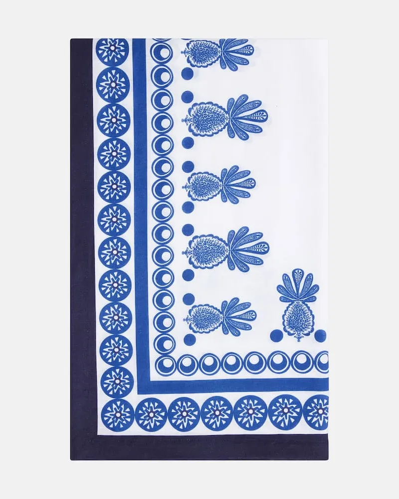 La DoubleJ Tischdecke Big Pineapple Blu Large Blau