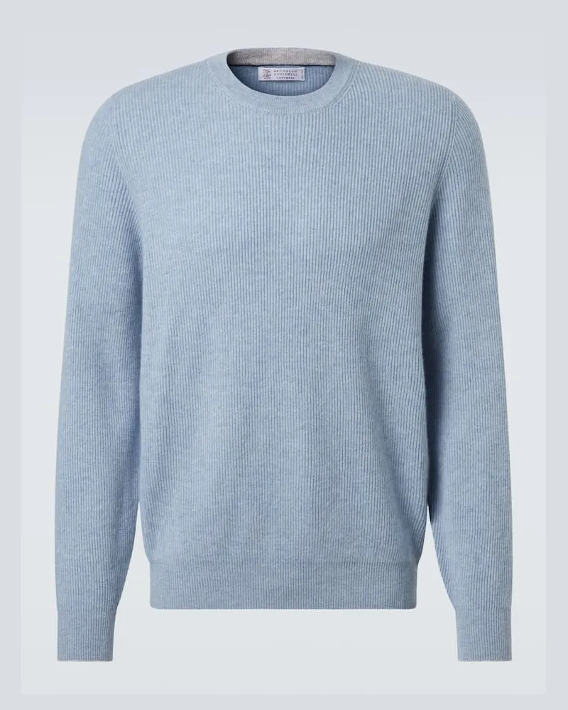Brunello Cucinelli Pullover aus Kaschmir Blau