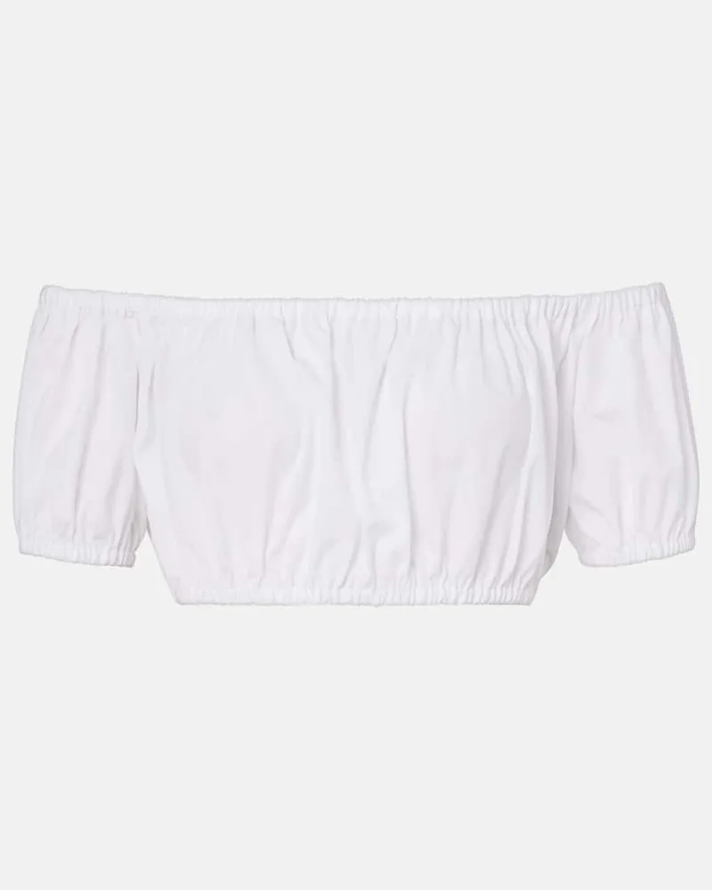 Dolce & Gabbana Cropped-Top aus Baumwolle Weiã