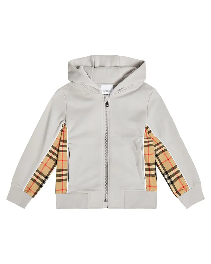 Burberry Kapuzenjacke Vintage Check aus Baumwolle Grau