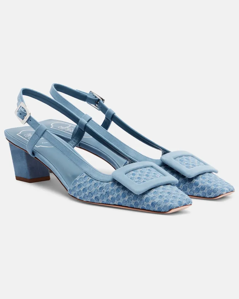Roger Vivier Slingback-Pumps Belle Vivier 45 Blau