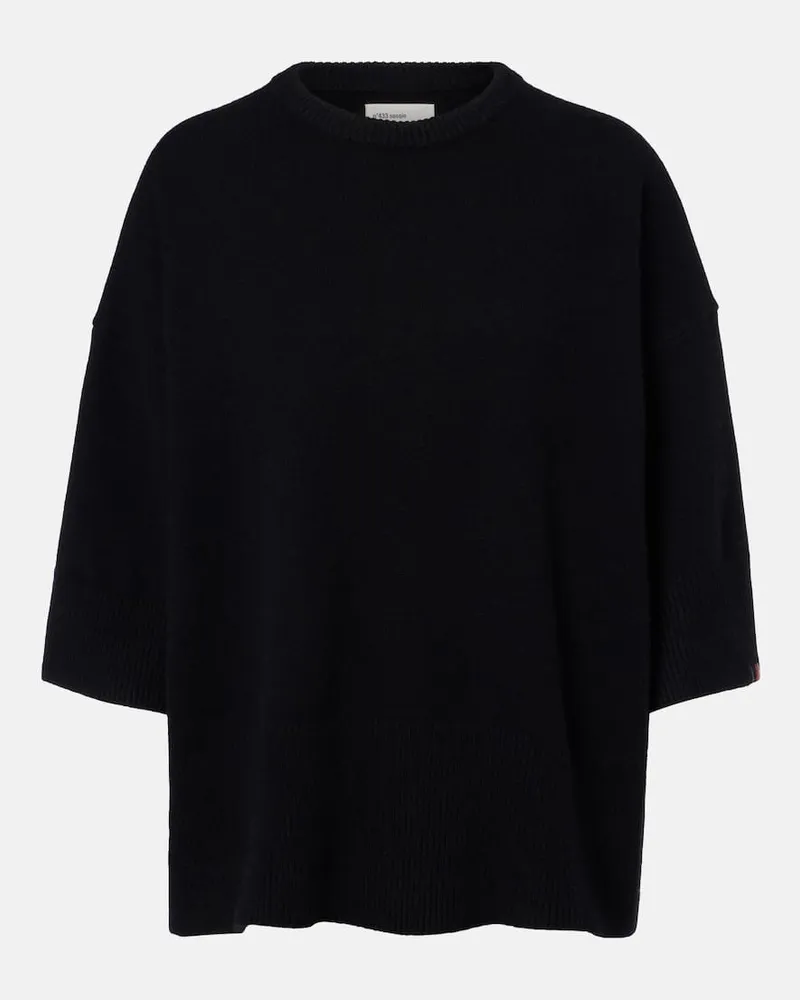 extreme cashmere Pullover N°433 Sassie aus Kaschmir Schwarz