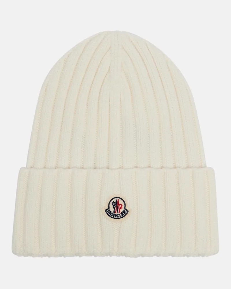 Moncler Mütze aus Schurwolle Weiß