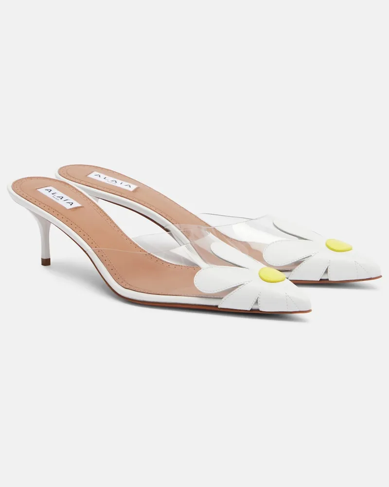 Alaïa Alaïa Pantoletten Bloom Weiß