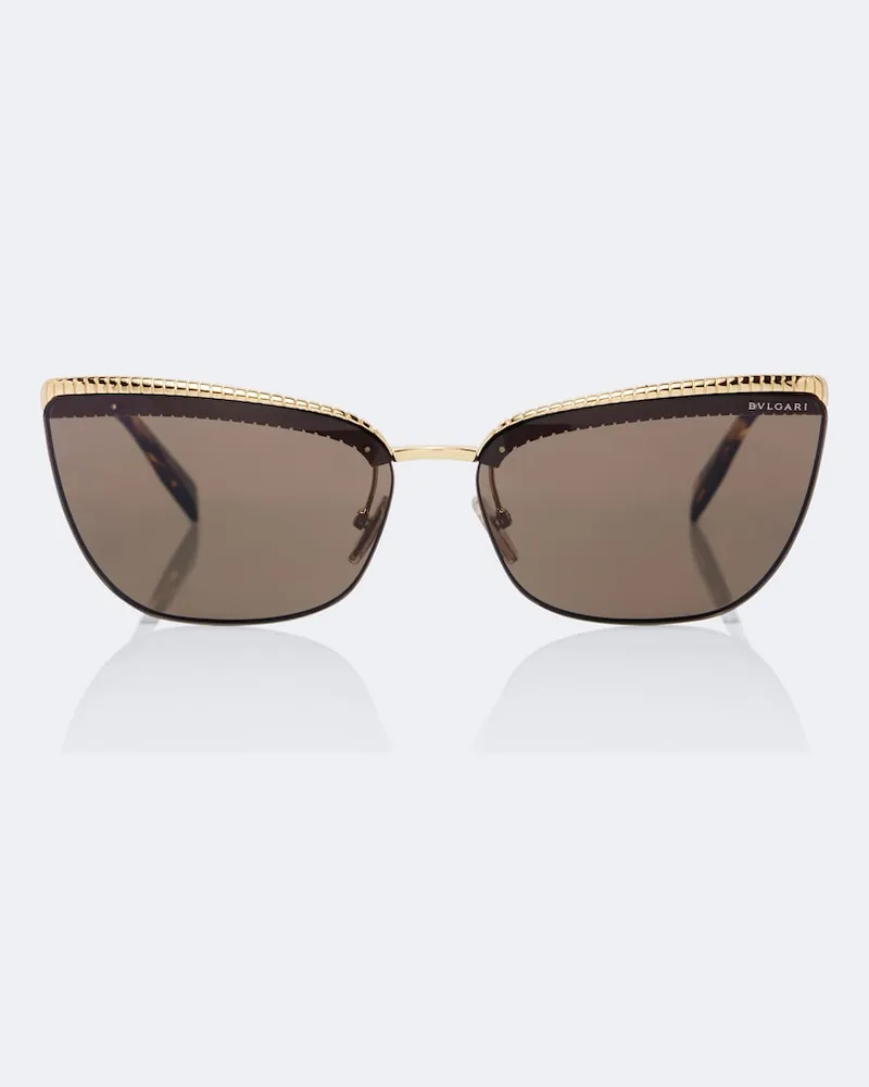 Bulgari Cat-Eye-Sonnenbrille Tubogas Gold