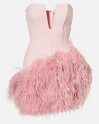 David Koma Minikleid mit Federn Pink